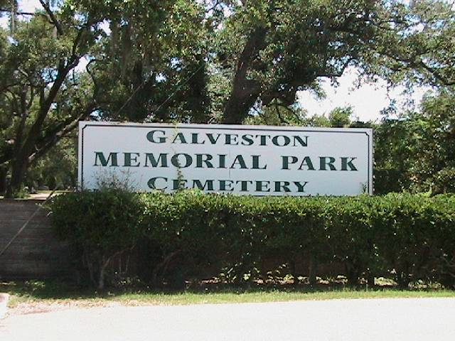 Galveston County Memorial Park Cemetery Sign