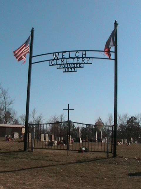 Welch cemetery Sign, Rusk County, TX