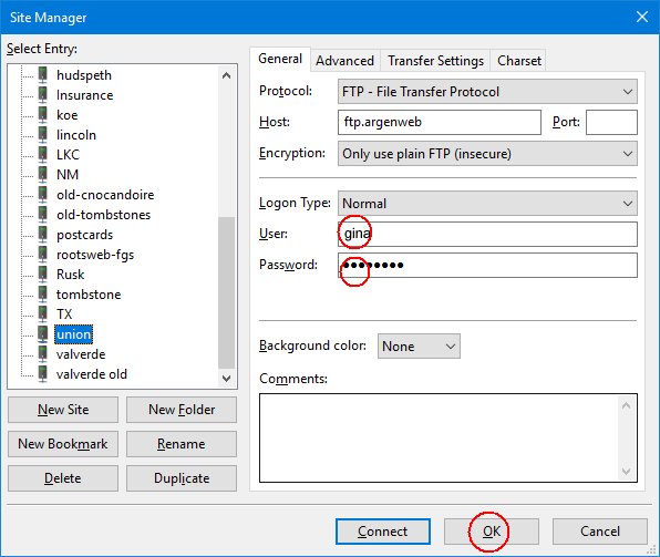 setup filezilla