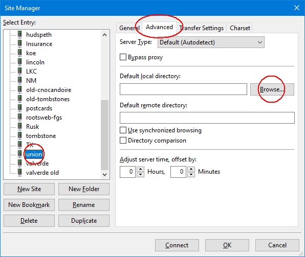 setup filezilla